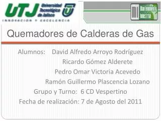 quemadores de calderas de gas