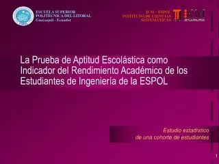 La Prueba de Aptitud Escolástica como Indicador del Rendimiento Académico de los Estudiantes de Ingeniería de la ESPOL
