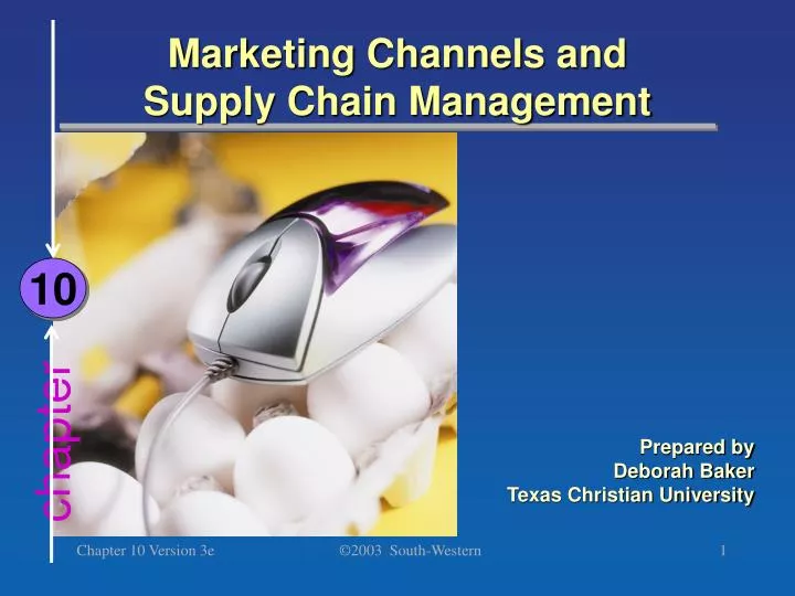 marketing channels and supply chain management