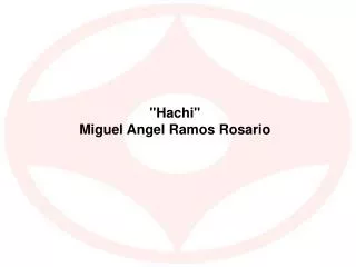 &quot;Hachi&quot; Miguel Angel Ramos Rosario
