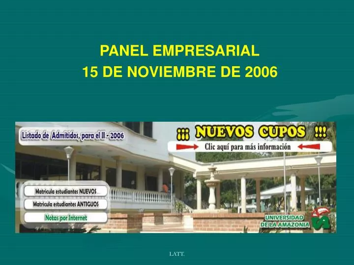 panel empresarial 15 de noviembre de 2006