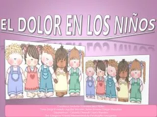 el dolor en los ni os