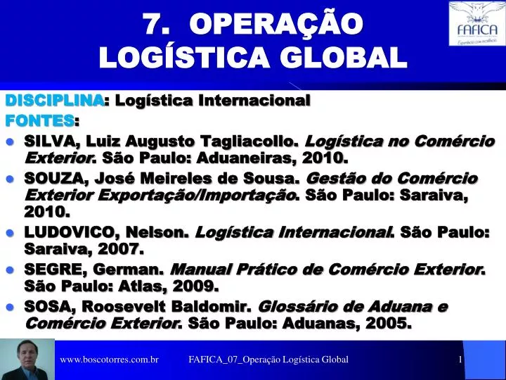 7 opera o log stica global