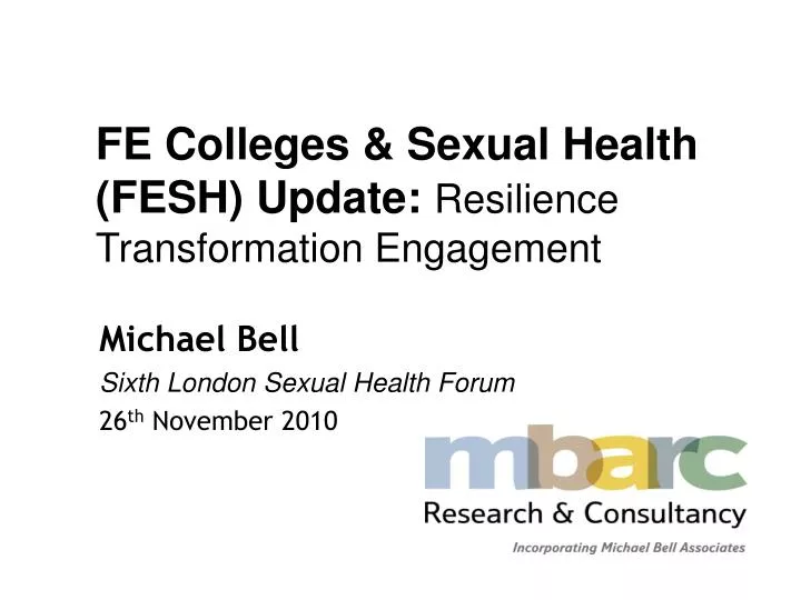 fe colleges sexual health fesh update resilience transformation engagement