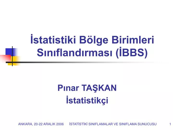 statistiki b lge birimleri s n fland rmas bbs