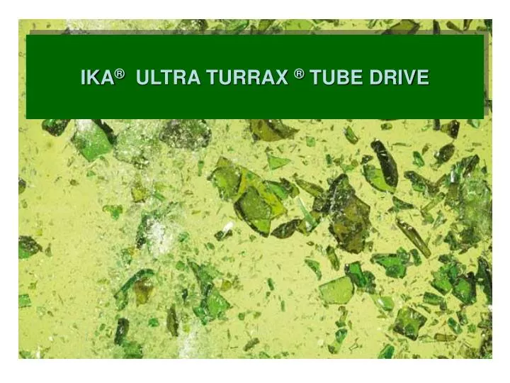 ika ultra turrax tube drive