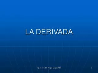 la derivada