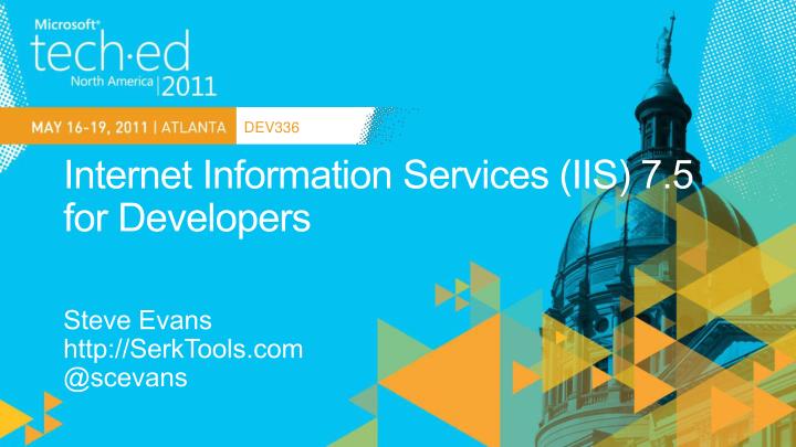 internet information services iis 7 5 for developers