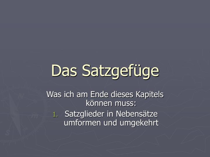 das satzgef ge