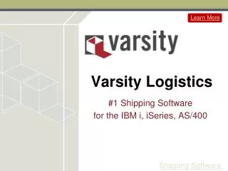 Shipping Software with Varsity Logistics