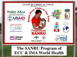 The SANRU Program of ECC &amp; IMA World Health