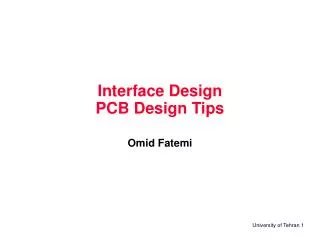 Interface Design PCB Design Tips