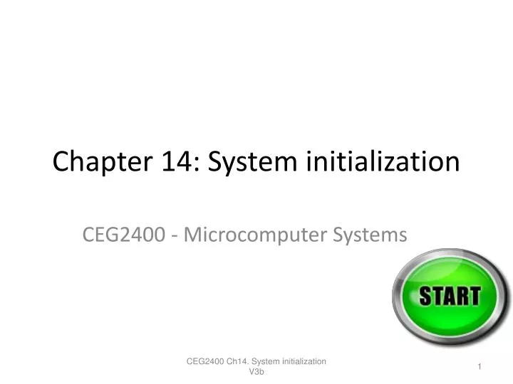 chapter 14 system initialization