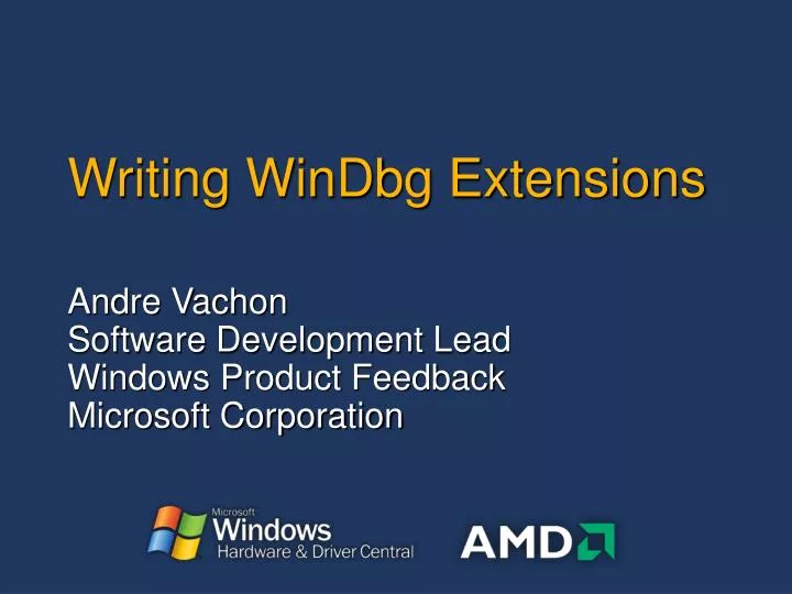 writing windbg extensions