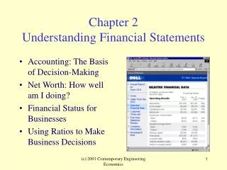 Chapter 2 Understanding Financial Statements