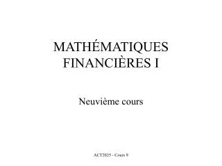 math matiques financi res i