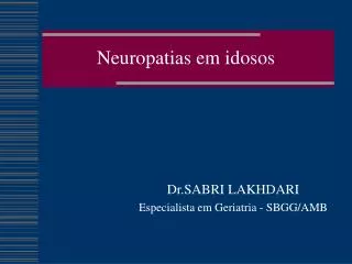 neuropatias em idosos