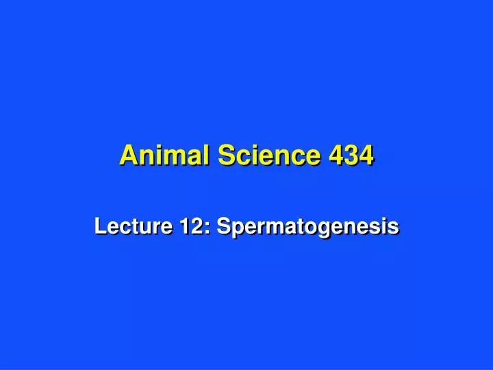 animal science 434