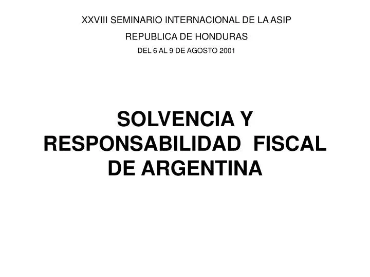 solvencia y responsabilidad fiscal de argentina