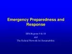 Emergency Preparedness and Response - slide 1