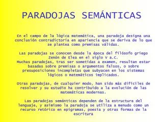 paradojas sem nticas