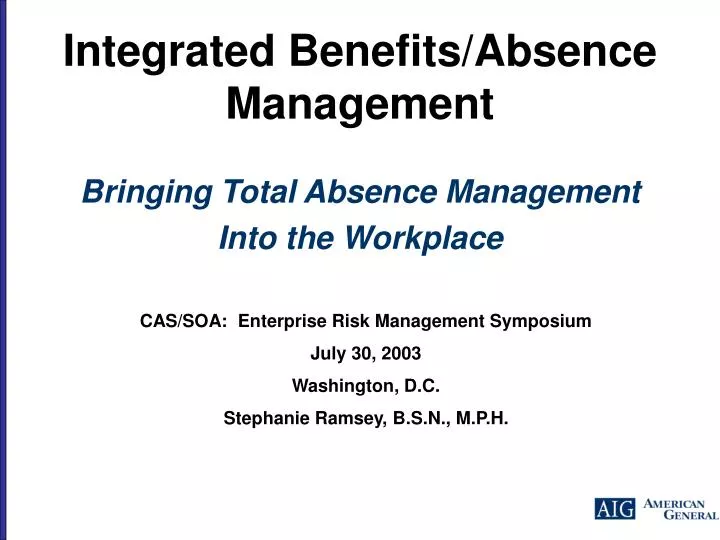 integrated benefits absence management