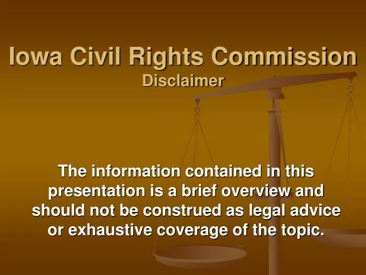iowa civil rights commission disclaimer