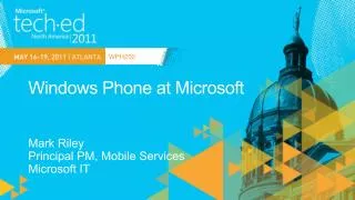Windows Phone at Microsoft