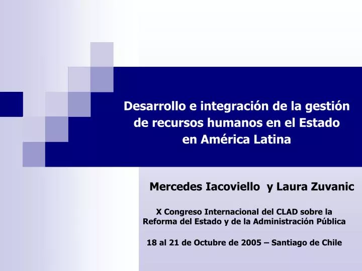 desarrollo e integraci n de la gesti n de recursos humanos en el estado en am rica latina