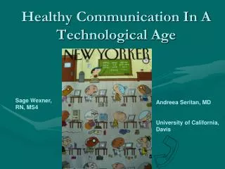 Healthy Communication In A Technological Age