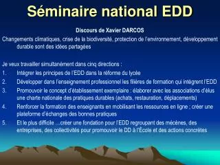 s minaire national edd