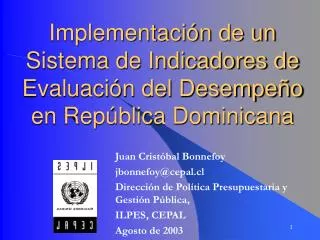 implementaci n de un sistema de indicadores de evaluaci n del desempe o en rep blica dominicana
