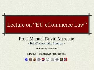 Lecture on “EU e Commerce Law”