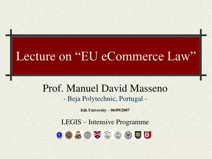 lecture on eu e commerce law