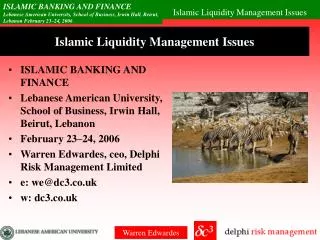 Islamic Liquidity Management Issues