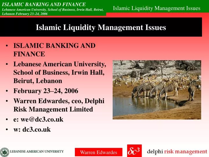 islamic liquidity management issues