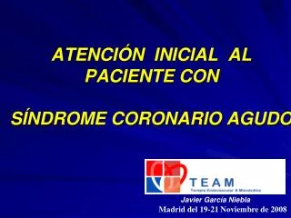 atenci n inicial al paciente con s ndrome coronario agudo