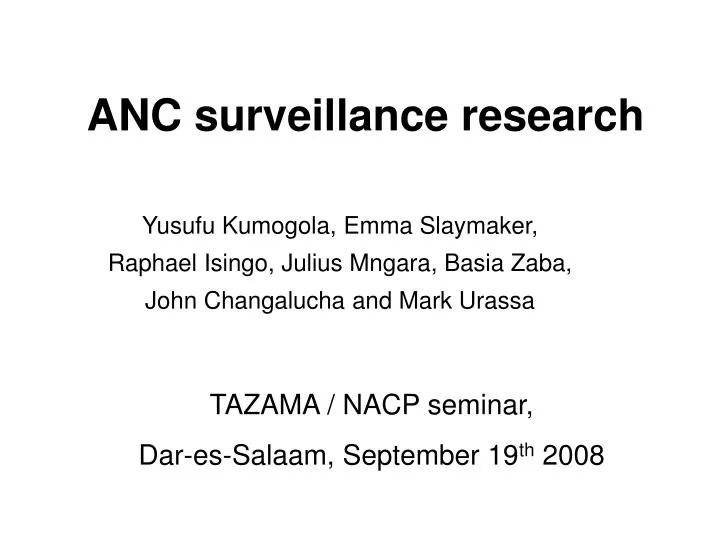 anc surveillance research