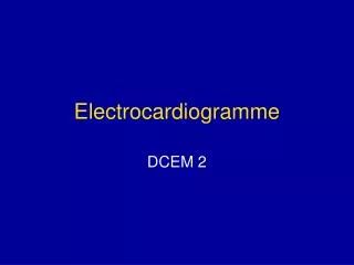 electrocardiogramme