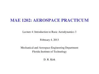 MAE 1202: AEROSPACE PRACTICUM