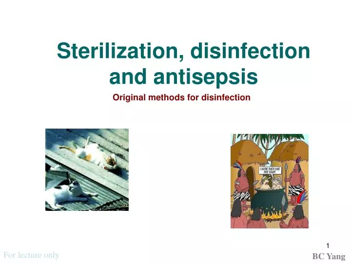 sterilization disinfection and antisepsis