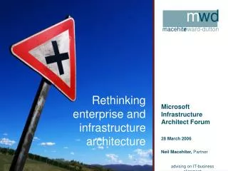 Rethinking enterprise and infrastructure architecture