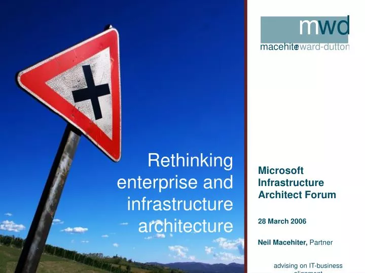 rethinking enterprise and infrastructure architecture