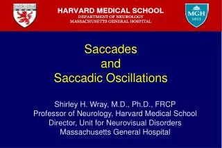 Saccades and Saccadic Oscillations