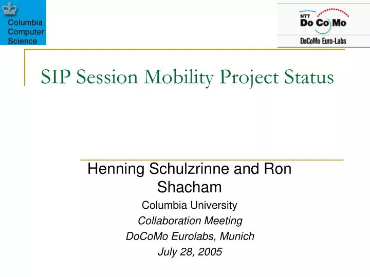 sip session mobility project status