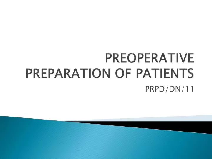 preoperative preparation of patients
