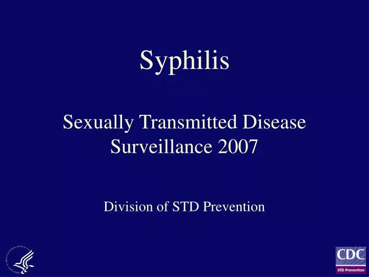 syphilis sexually transmitted disease surveillance 2007