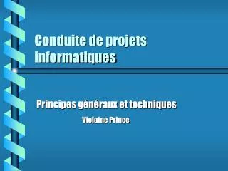 conduite de projets informatiques