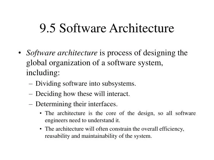 9 5 software architecture