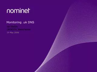 Monitoring .uk DNS
